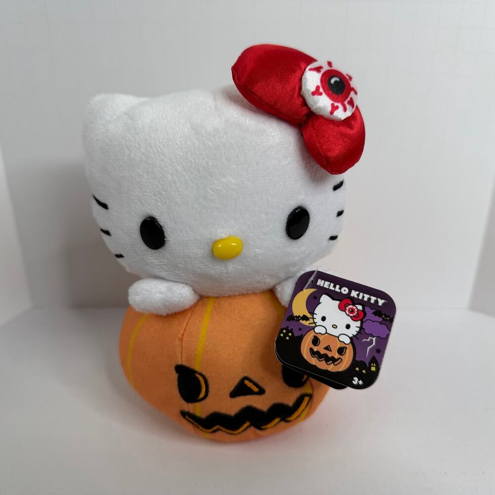 Hello Kitty Halloween Pumpkin Plush 6in 2022 Sanrio CVS NWT Kawaii Spooky Cute